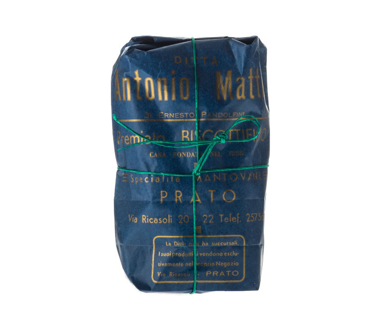 Blue parchment bag and details